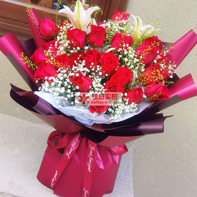 潍坊30朵红玫瑰百合，做你余生故事里的人